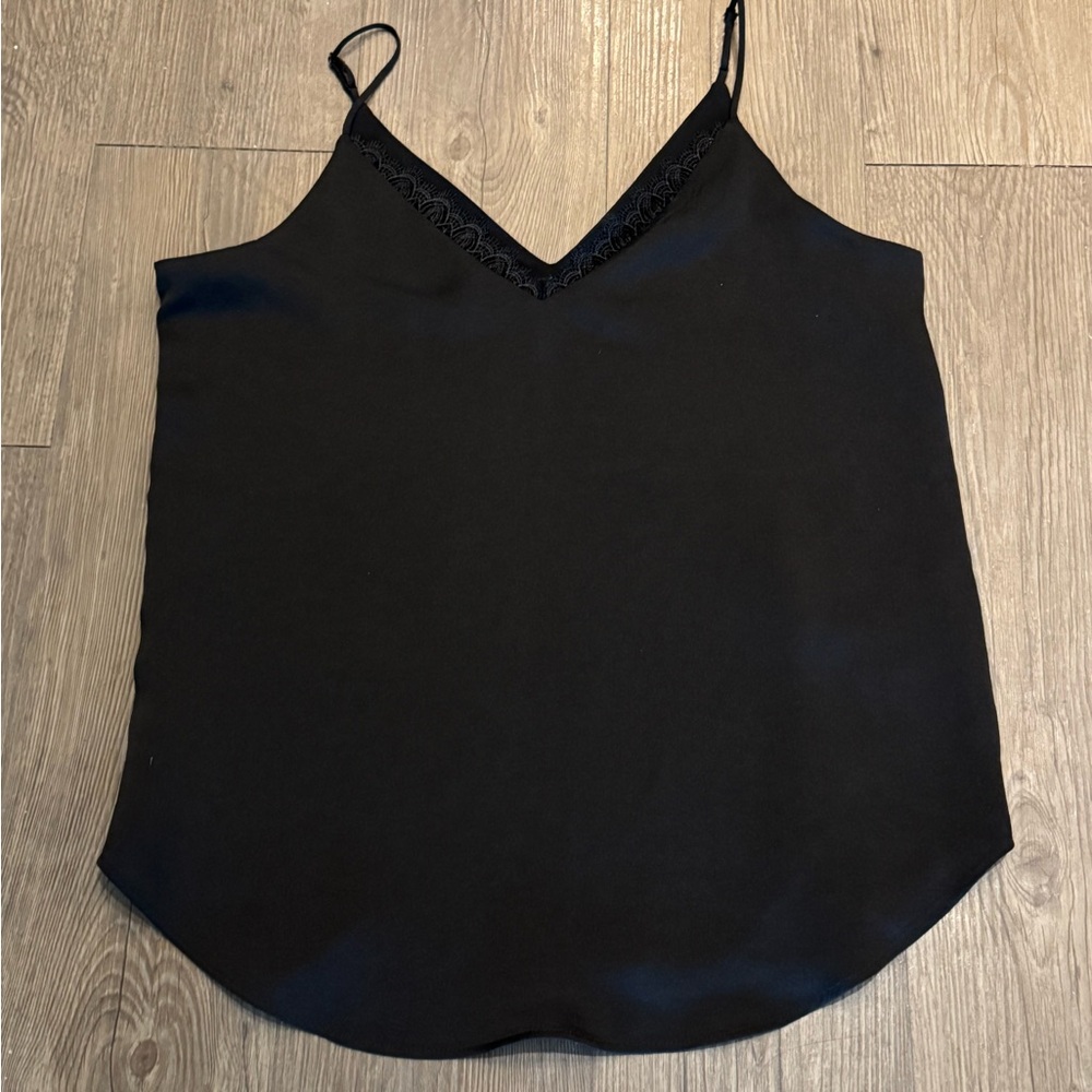 NWOT Express Black Lace Trim Tank Top